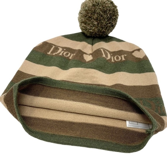 Christian Dior Vintage Logo Knit Beanie Striped
Accessory Khaki - Picture 1 of 8